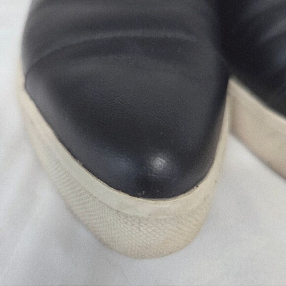 Vince Paeyre Black Leather Contrast Sole Pointed Toe Sneakers 7 - Picture 4 of 13